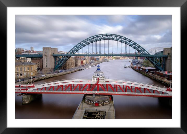 Bridges over the Tyne Framed Mounted Print by Mark Jones
