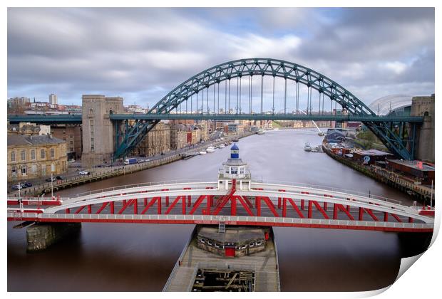 Bridges over the Tyne Print by Mark Jones