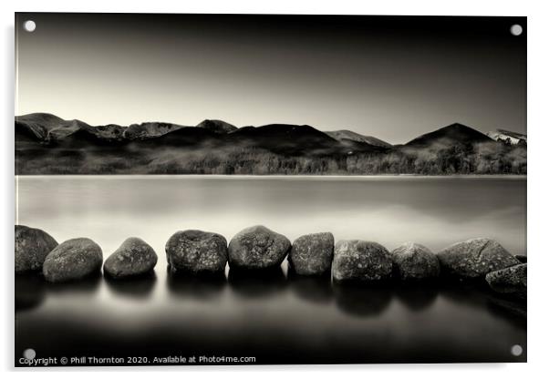 Loch Morlich No.5 3x2 ratio (B&W version) Acrylic by Phill Thornton