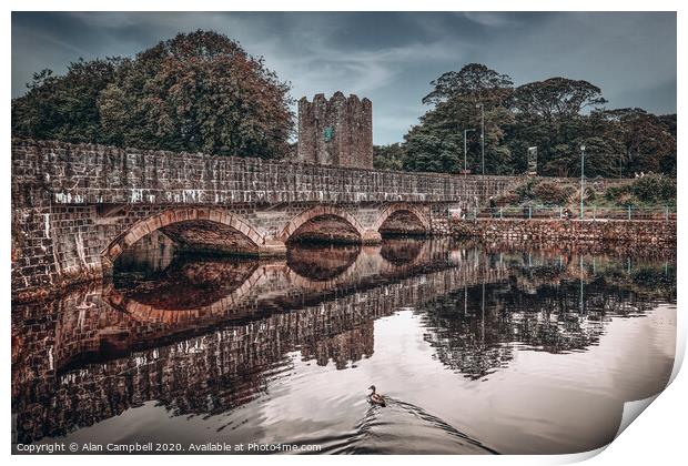 Bridge To The Castle Print by Alan Campbell