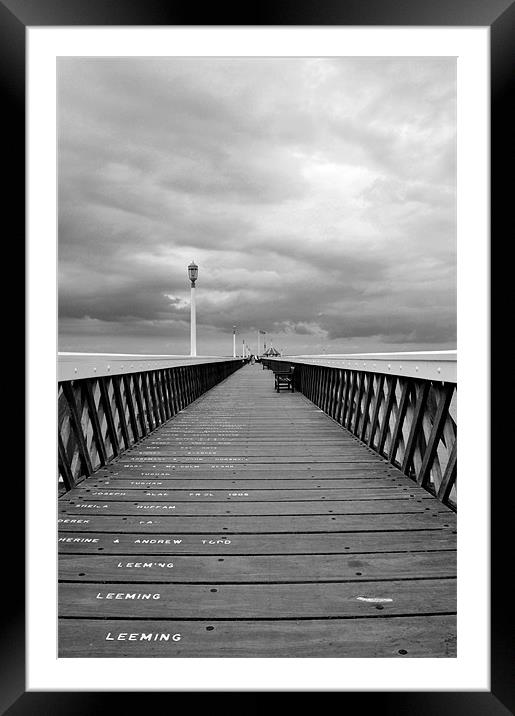 Moody Pier Framed Mounted Print by Stuart Hough