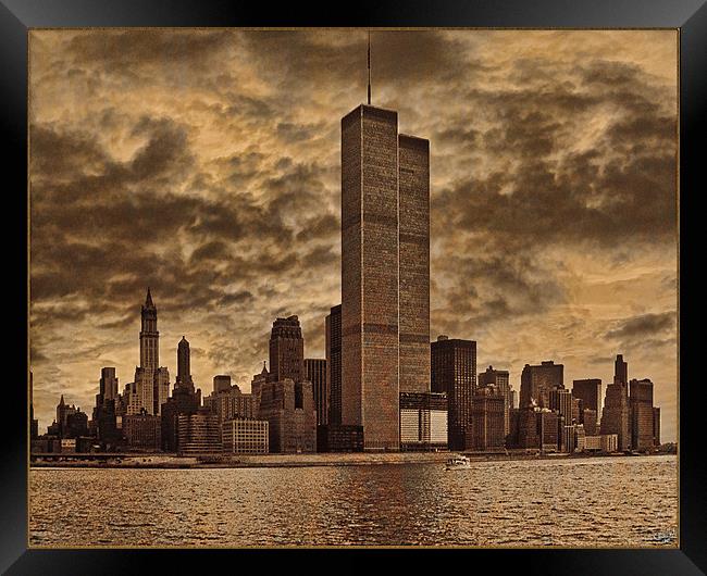 World Trade Center Towers Circa 1979 Framed Print by Chris Lord