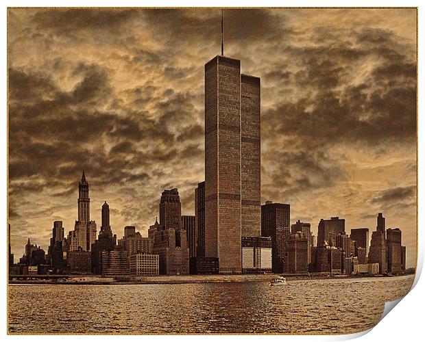 World Trade Center Towers Circa 1979 Print by Chris Lord