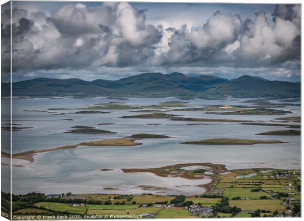 The archipelago near Westport from the road to Croagh Patrick, Ireland Canvas Print by Frank Bach