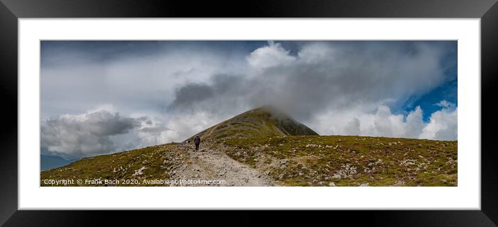 The road to Croagh Patrick 200 m from the top, Ireland Framed Mounted Print by Frank Bach