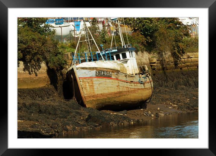 BOAT IN THE DRY  Framed Mounted Print by andrew saxton