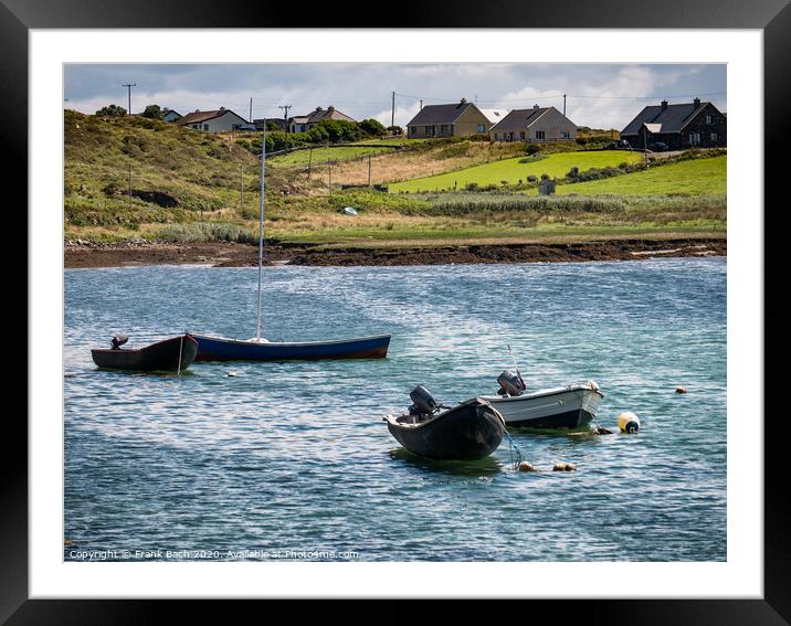 Traditional Irish fishing boats vessels in county Galway, near Letterfrack Framed Mounted Print by Frank Bach