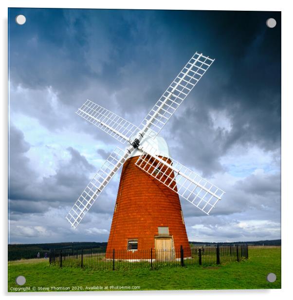 The Windmill at Halnaker Acrylic by Steve Thomson