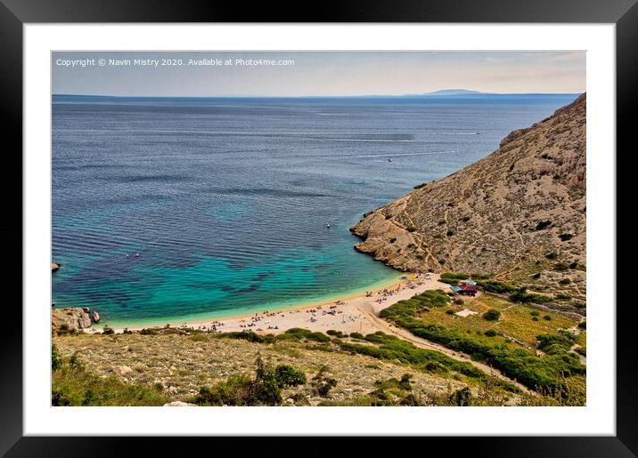 Oprna Bay Krk Island Croatia Framed Mounted Print by Navin Mistry