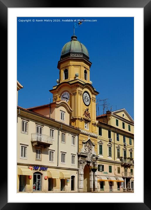 The Korzo, Rijeka, Croatia Framed Mounted Print by Navin Mistry