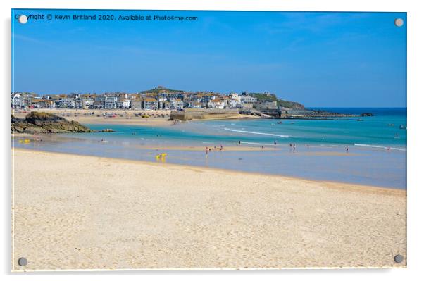 porthminster beach st ives cornwall Acrylic by Kevin Britland