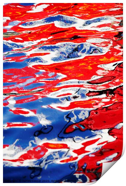 Red reflections Print by Ashley Cooper