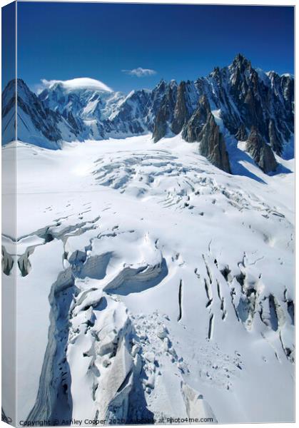 Mont Blanc. Canvas Print by Ashley Cooper