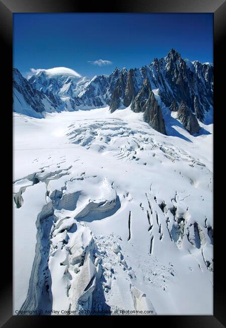 Mont Blanc. Framed Print by Ashley Cooper