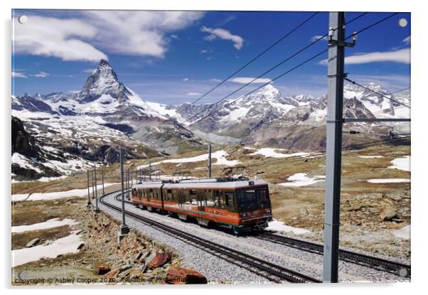 Matterhorn Train. Acrylic by Ashley Cooper