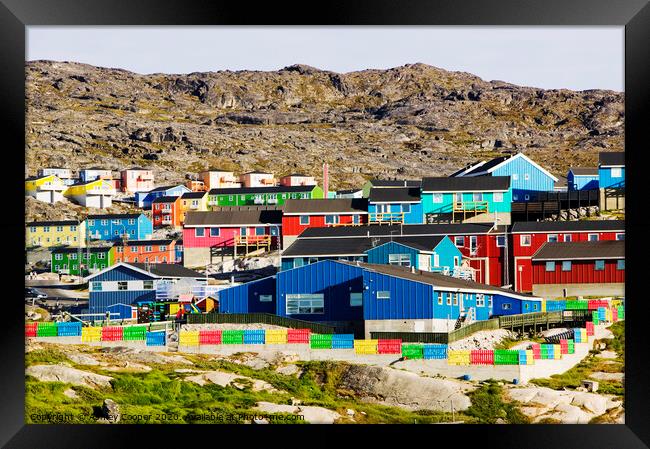 Greenland houses. Framed Print by Ashley Cooper