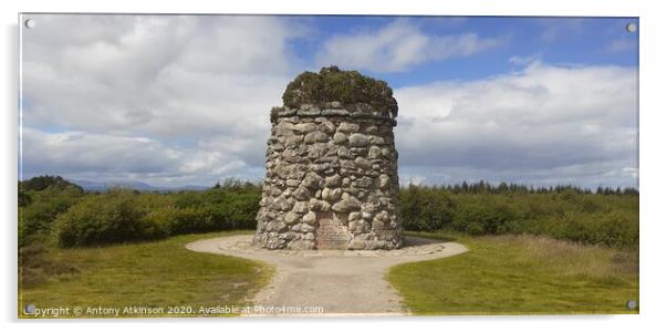 Memorial to the Battle of Culloden Acrylic by Antony Atkinson