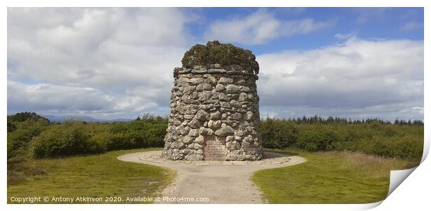 Memorial to the Battle of Culloden Print by Antony Atkinson