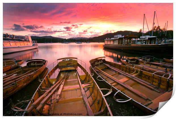 Windermere sunset. Print by Ashley Cooper