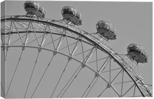 Pods on London Eye Canvas Print by Lise Baker