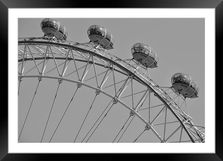 Pods on London Eye Framed Mounted Print by Lise Baker