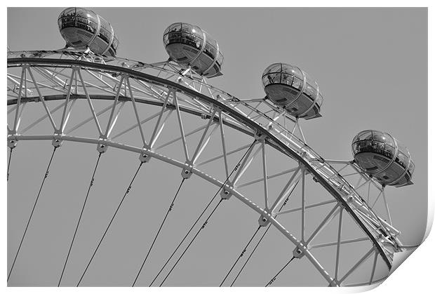 Pods on London Eye Print by Lise Baker