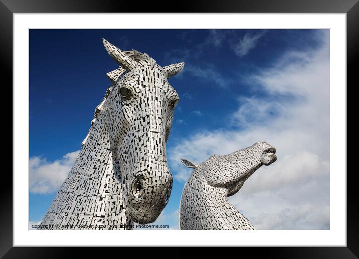 Kelpies. Framed Mounted Print by Ashley Cooper
