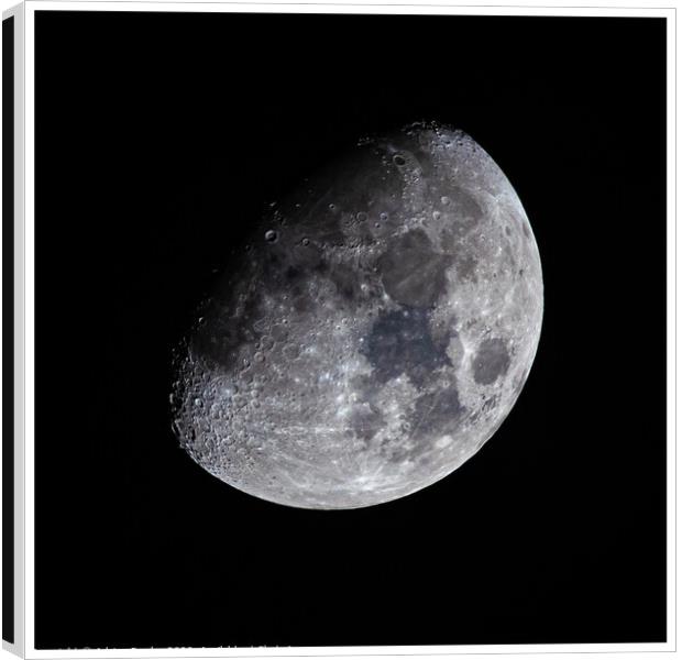 Waxing Gibbous Moon Canvas Print by Adrian Rowley