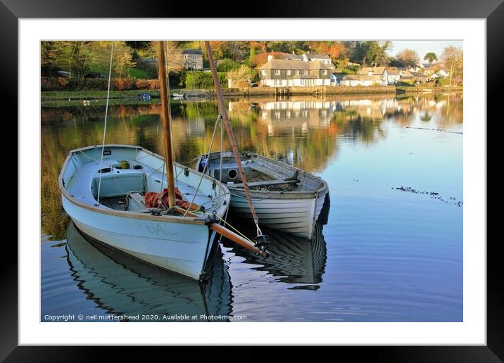 River Lerryn, Cornwall. Framed Mounted Print by Neil Mottershead