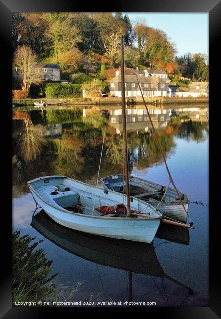 River Lerryn Reflections. Framed Print by Neil Mottershead