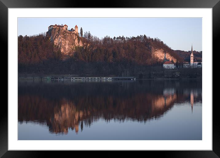 Lake Bled at dawn Framed Mounted Print by Ian Middleton