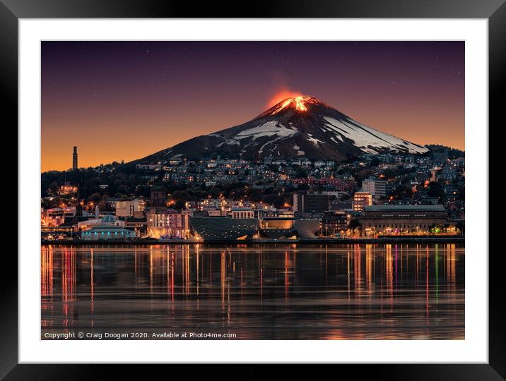 Dundee Volcano Framed Mounted Print by Craig Doogan