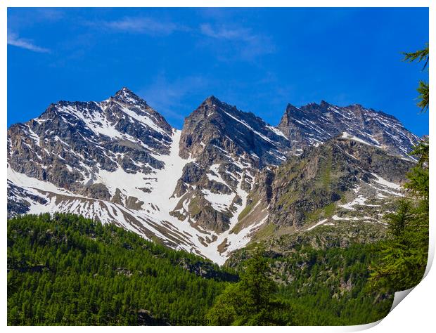  the Three Levanne the mountains in the National P Print by daniele mattioda