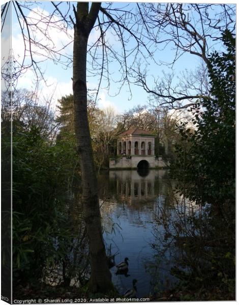 The Boathouse of Birkenhead Park Canvas Print by Photography by Sharon Long 