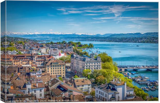 Zurich and Beyond Canvas Print by Viv Thompson