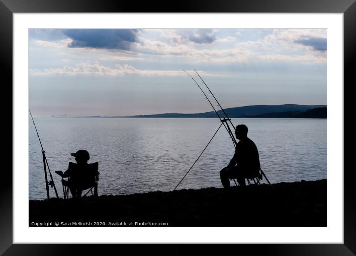 Fishing at night Framed Mounted Print by Sara Melhuish