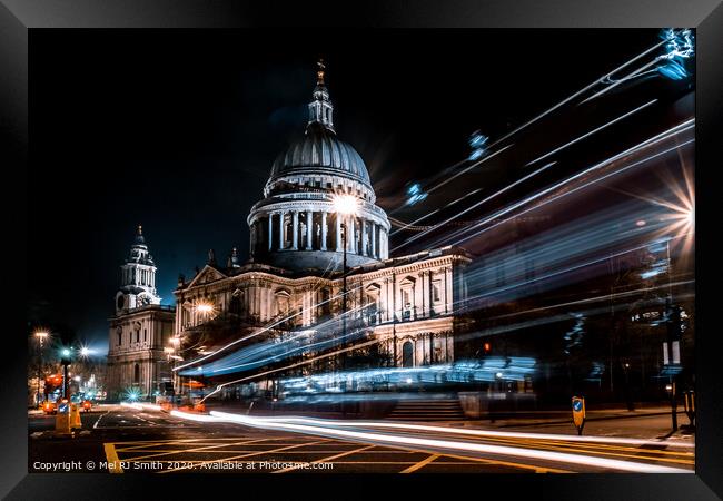 "Illuminated Splendor: St. Paul's Cathedral and th Framed Print by Mel RJ Smith