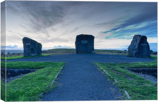 Aneurin Bevan Memorial Stones Sunset Canvas Print by Gareth Williams