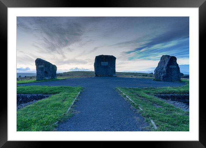 Aneurin Bevan Memorial Stones Sunset Framed Mounted Print by Gareth Williams
