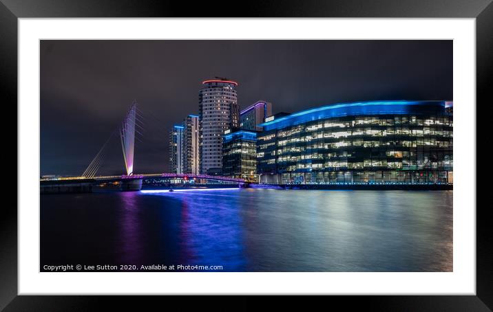 Media city Salford Framed Mounted Print by Lee Sutton