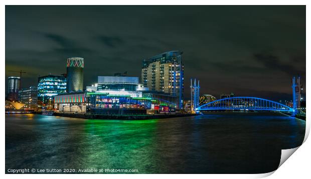 Salford Quays Theatre Print by Lee Sutton