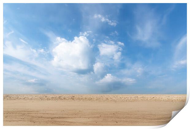 Sunny summer beach on Sylt island Print by Daniela Simona Temneanu