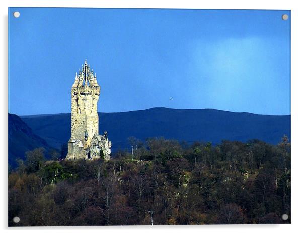 Wallace Monument Acrylic by Ann Callaghan