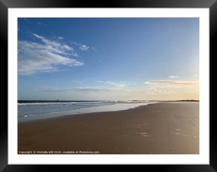 St Combs Beach Framed Mounted Print by Michelle Will