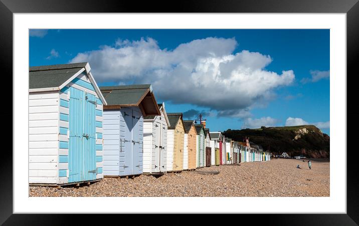 Seaton Beach Huts Framed Mounted Print by Wendy Williams CPAGB