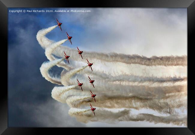 The Red Arrows Framed Print by Paul Richards