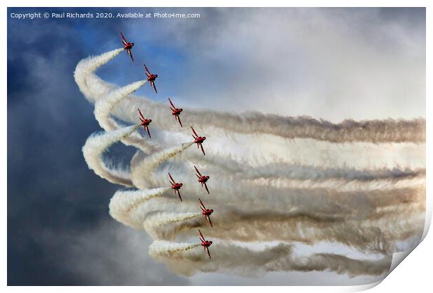 The Red Arrows Print by Paul Richards