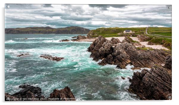 Majestic Isle of Doagh Acrylic by jim Hamilton