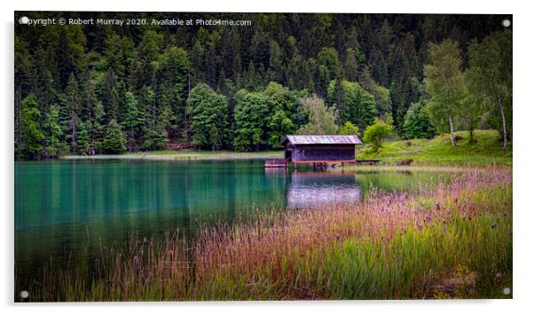 Boathouse in the Austrian Tyrol Acrylic by Robert Murray