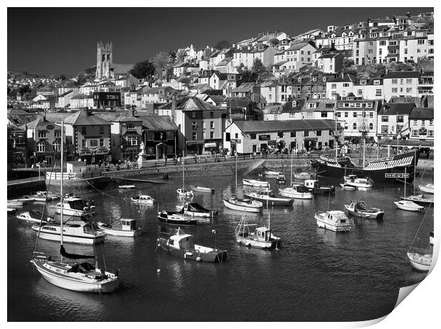 Brixham Harbour Print by Darren Galpin